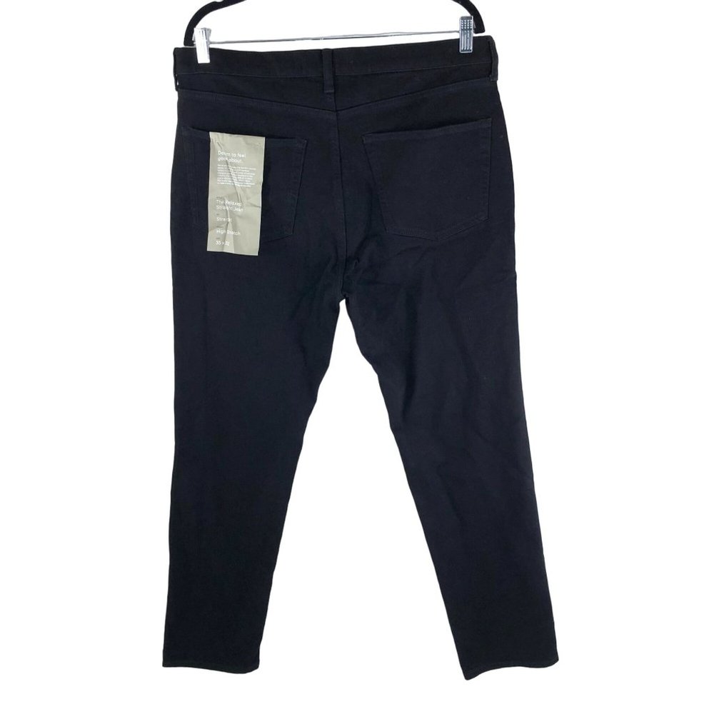 Everlane Mens The Relaxed Straight Jean High Stretch Black 35x32 - Picture 4 of 7